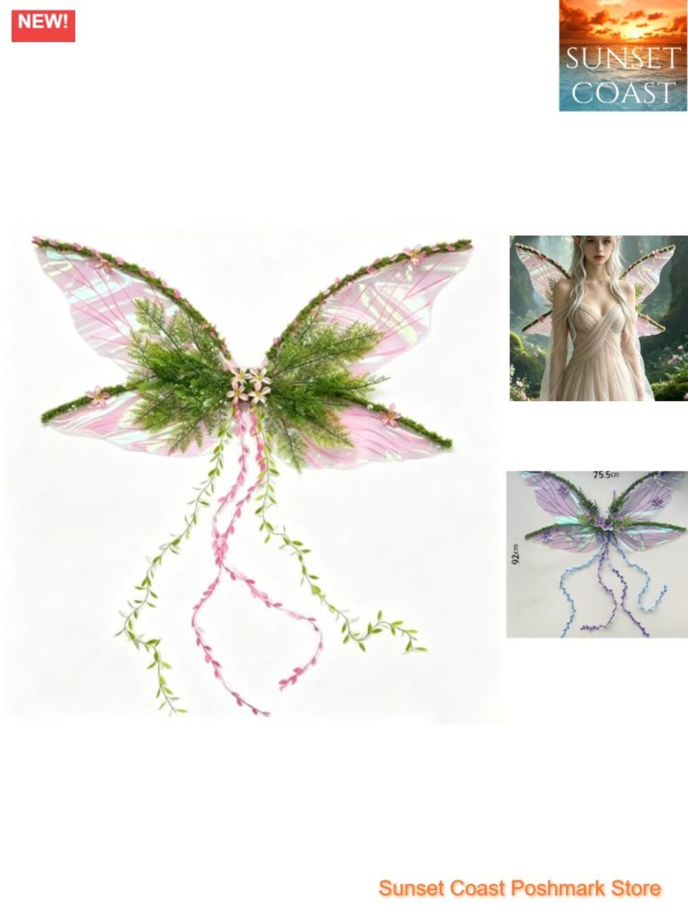 Fairy Wings Adult Women Renaissance Halloween Costume Butterfly Renfaire